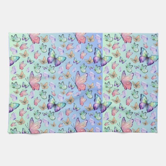 Butterfische Lineare Gradient Background Pattern Geschirrtuch (Horizontal)