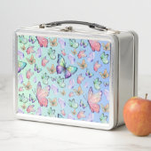 Butterfische Lineare Gradient Background Pattern Metall Brotdose (Beispiel)