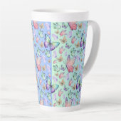 Butterfische Lineare Gradient Background Pattern Milchtasse (Rechte Ecke)