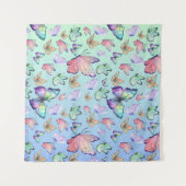 Butterfische Lineare Gradient Background Pattern Wandteppich (Vorderseite (Horizontal))