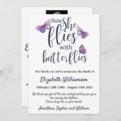 Butterfische Sterbeankündigung Bestattungsvereinba Ankündigung (Vorne/Hinten)