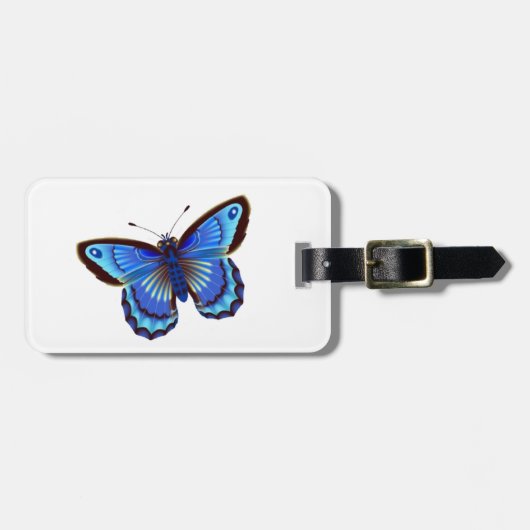 Butterfiy Blau Gepäckanhänger (Vorderseite horizontal)