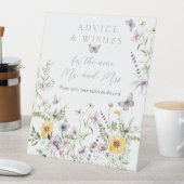 Butterflay Lila Blumenratgeber Brautparty Spiel Sockelschild (In Situ)