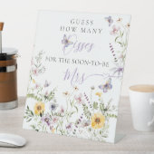 Butterflay Lila floral Brautparty Kisses Game Sockelschild (In Situ)