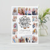 Butterfliegen Angels Collage Foto Dankeskarte (Stehend Vorderseite)