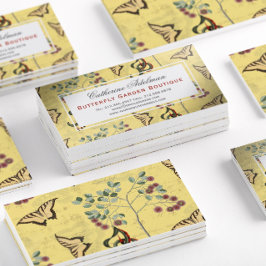 Butterfliegen Botanische Vintage Chinoiserie Visitenkarte