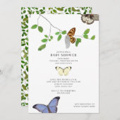 Butterfliegen Chrysalis Baby Shower Einladung (Vorne/Hinten)