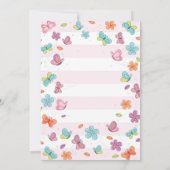 Butterfliegen Einladung zum ersten Geburtstag (Rückseite)