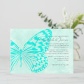 Butterfliegen Einladungen zur Hochzeit (Stehend Vorderseite)