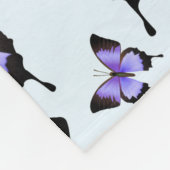 Butterfliegen Girly Aquamarin Large Fleecedecke (Ecke)