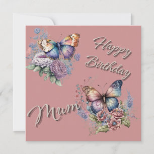 Butterfliegen Happy Birthday Mum