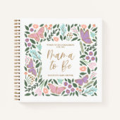 Butterfliegen Mama zu Baby Shower Gästebuch Notizblock (Vorderseite)