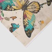 Butterfliegen Mixed Media Collage Ephemera Decoupa Seidenpapier (Ausschnitt)