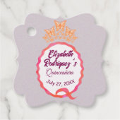 Butterfliegen Princess Tiara Crown Squiggle Quince Geschenkanhänger (Vorderseite)