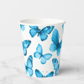 Butterfliegen Wassercolor Bday Bridal Baby Shower Pappbecher (Rückseite)