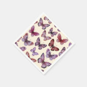 Butterfliegen Wassercolor Bday Bridal Baby Shower Serviette (Ecke)
