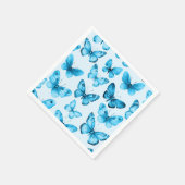 Butterfliegen Wassercolor Bday Bridal Baby Shower Serviette (Ecke)