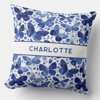 Butterfliegen Watercolor Blue Personalisiert