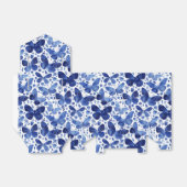 Butterfliegen Watercolor Indigo Blue Geschenkschachtel (Ungefaltet)