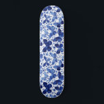 Butterfliegen Watercolor Indigo Blue Skateboard<br><div class="desc">Indigo blue and white watercolor butterfly painting.</div>