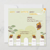 Butterfliegen Whimsical Farewell Party Einladung (Vorderseite)