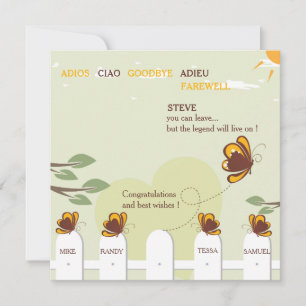 Butterfliegen Whimsical Farewell Party Einladung