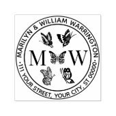 Butterflies #4 Couple Wedding 2 Erstadresse Permastempel (Design)