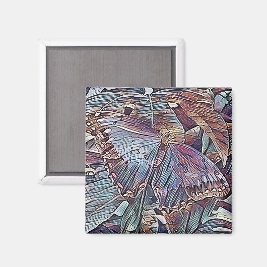 BUTTERFLIES ABSTRAKT MAGNET (Vorderseite/Rückseite)