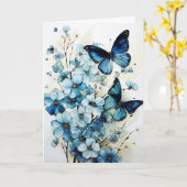 Butterflies and Flowers Blank Note Greeting Card Karte (Gelbe Blume)