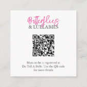 Butterflies and Lullabies Registry Begleitkarte (Rückseite)