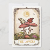 Butterflies and Mushrooms Tarot Wedding Einladung (Rückseite)