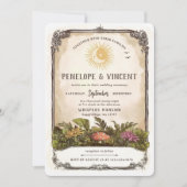 Butterflies and Mushrooms Tarot Wedding Einladung (Vorderseite)