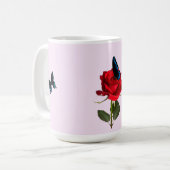 Butterflies and Rose Mug Kaffeetasse (Vorderseite Links)