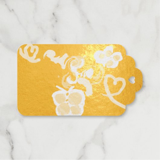 Butterflies and Roses valentine Geschenkanhänger (Vorderseite (Horizontal))