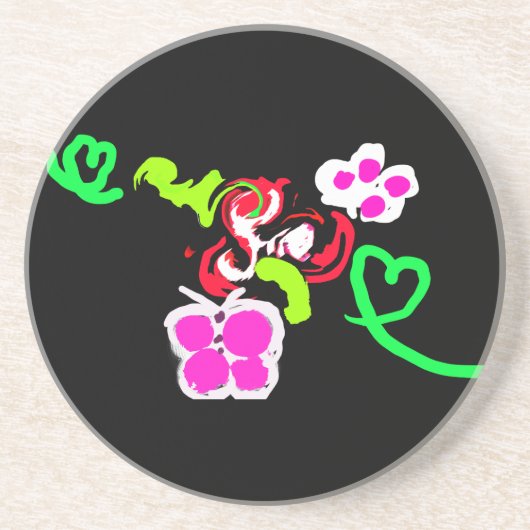 Butterflies and Roses valentine Getränkeuntersetzer (Vorne)