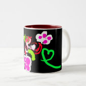 Butterflies and Roses valentine  Zweifarbige Tasse (VorderseiteRechts)