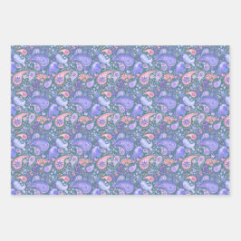 Butterflies Bienen und Bugs - Blumengarten Paisley Geschenkpapier Set