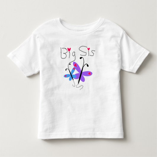 Butterflies Big Sis Kleinkind T-shirt (Vorderseite)