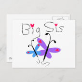 Butterflies Big Sis Postkarte (Vorne/Hinten)