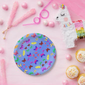 Butterflies Blau Pappteller (Party)