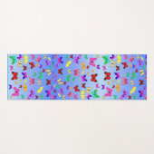 Butterflies Blau Yogamatte (Vorderseite (Horizontal))