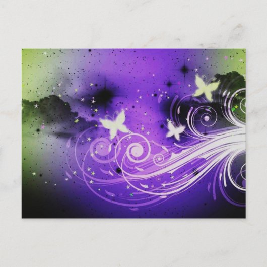 Butterflies Blossom Destiny Zazzle Postkarte (Vorderseite)