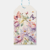 Butterflies Brautparty Lavendel danke Ihnen Geschenkanhänger (Rückseite)