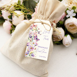 Butterflies Brautparty Lavendel danke Ihnen Geschenkanhänger