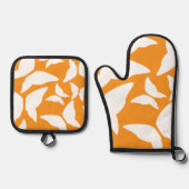 Butterflies Bright Bold eklektische Küche Ofenhandschuh & Topflappen-Set (Vorderseite)