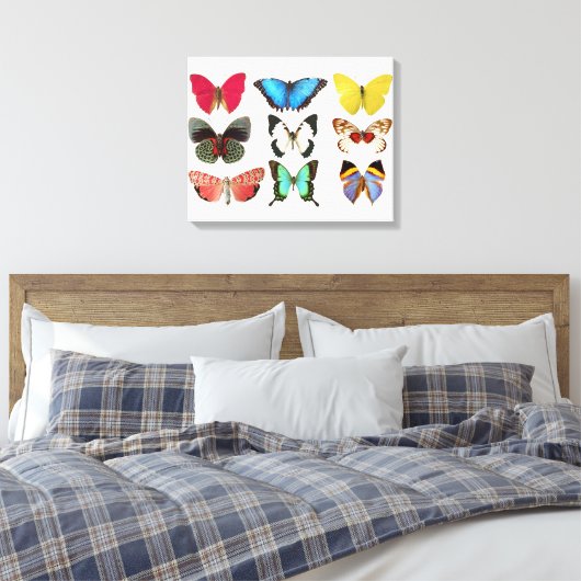 Butterflies Canvas Print Leinwanddruck (Insitu (Schlafzimmer))
