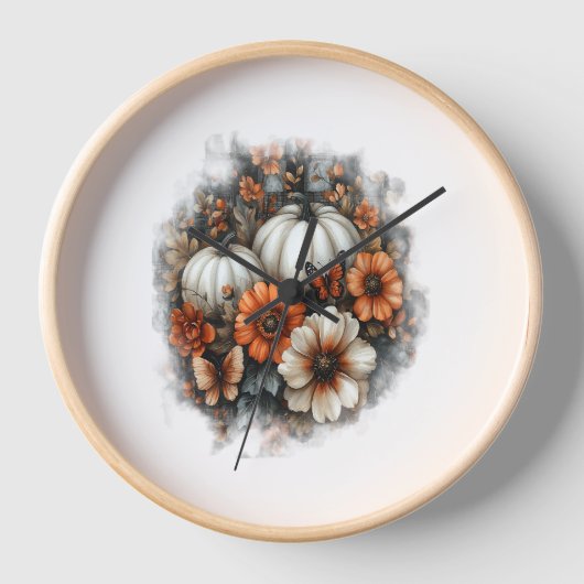 Butterflies Country Pumpkin Uhr (Vorderseite)