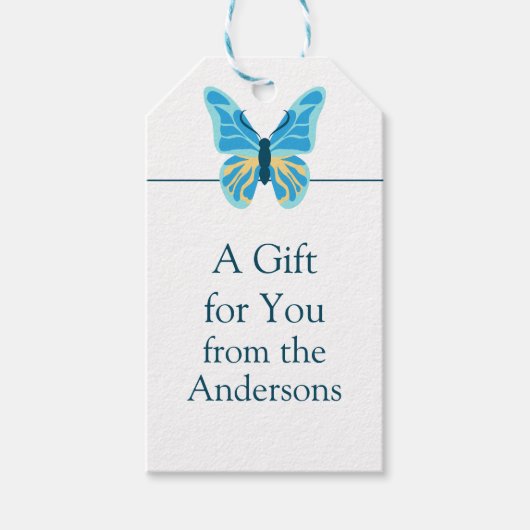 Butterflies Custom Colors Graphic Geschenkanhänger (Vorderseite)