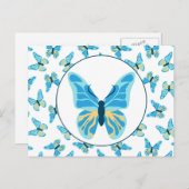 Butterflies Custom Colors Graphic Postkarte (Vorne/Hinten)