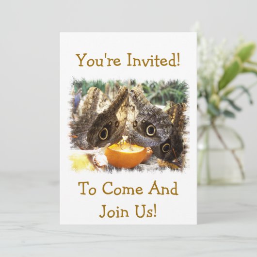 BUTTERFLIES EINLADUNG (Stehend Vorderseite)